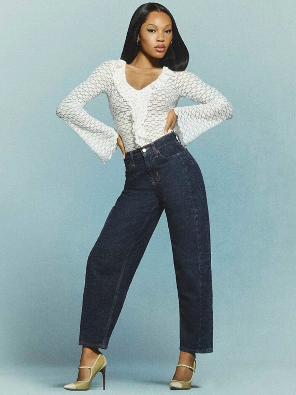 Old Navy High Rise Baggy Barrel Jeans